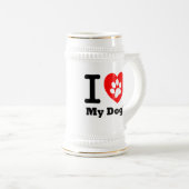 Ik hou van mijn hond bierpul (Voorkant rechts)