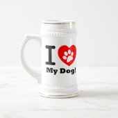 Ik hou van mijn hond bierpul (Links)