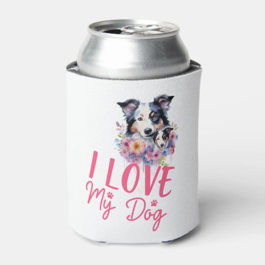 Ik hou van mijn hond blikjeskoeler (Blikje Voorkant)