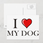 Ik hou van mijn hond briefkaart (Voorkant / Achterkant)