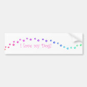 Ik hou van mijn hond! Bumpersticker (Voorkant)