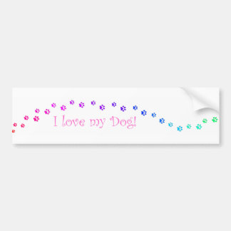 Ik hou van mijn hond! Bumpersticker