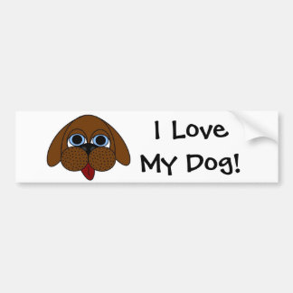 Ik hou van mijn hond! Bumpersticker