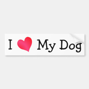 Ik hou van mijn hond bumpersticker