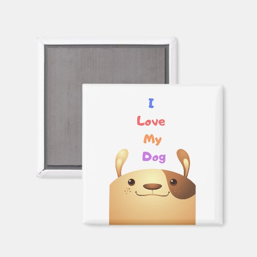 Ik hou van mijn hond - c magneet (Voorkant / Achterkant)