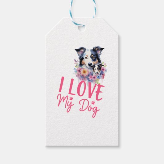 Ik hou van mijn hond cadeaulabel (Voorkant)