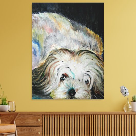 Ik hou van mijn hond canvas print (Insitu (Woonkamer))