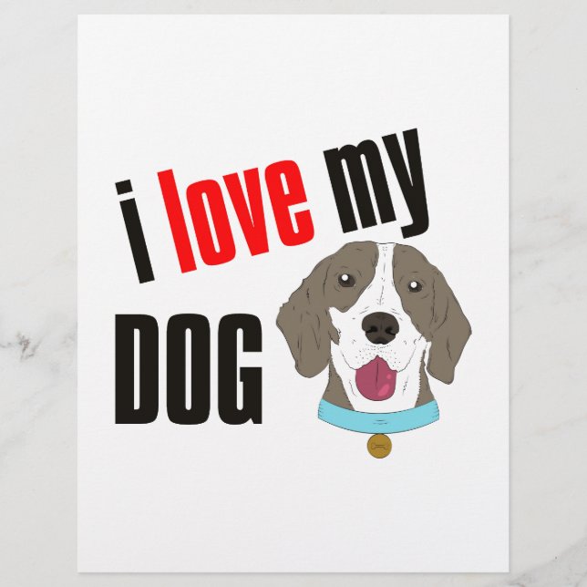 Ik Hou Van Mijn Hond Cartoon (Voorkant)