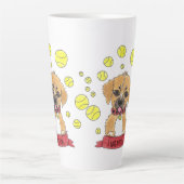 Ik hou van mijn hond | Cartoon Golden Shepherd Lat Latte Mok (Voorkant)