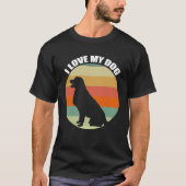 Ik hou van mijn hond Cute Golden Retriever Sunset T-shirt (Voorkant)