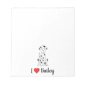 Ik hou van mijn hond Cute Personalized Whimsical Notitieblok (Voorkant)