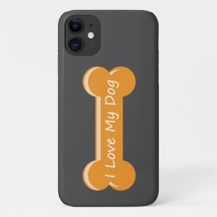 Ik hou van mijn hond   Dog Bone Case-Mate iPhone Case
