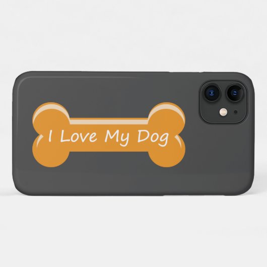 Ik hou van mijn hond | Dog Bone Case-Mate iPhone Case (Achterkant (horizontaal))