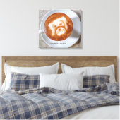 Ik hou van mijn hond een latte, gerasterd Canvas Afdruk (Insitu (Slaapkamer))