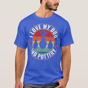 Ik hou van mijn hond en aardewerk grappige oven kl t-shirt