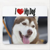 Ik hou van mijn hond foto muismat (Voorkant)