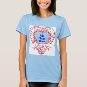 Ik hou van mijn hond! Foto Red Hearts T-shirt