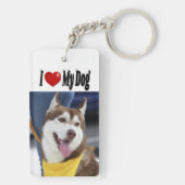 Ik hou van mijn hond foto sleutelhanger (achterkant)