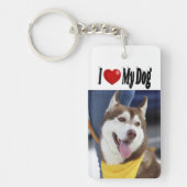 Ik hou van mijn hond foto sleutelhanger (Voorkant)