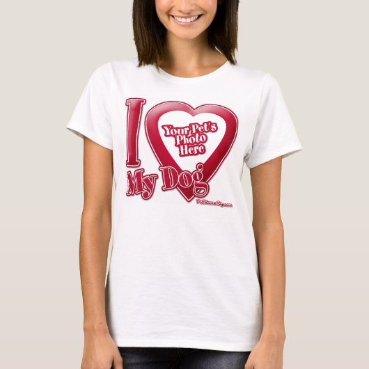 Ik hou van mijn hond - Foto T-shirt (Voorkant)