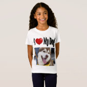 Ik hou van mijn hond foto t-shirt (Voorkant volledig)