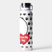 Ik hou van mijn hond foto waterfles (Achterkant)
