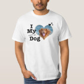 Ik hou van mijn hond | Grappige gepersonaliseerde  T-shirt (Voorkant)