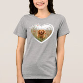 Ik hou van mijn hond-hart foto T-Shirt (Voorkant)