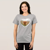 Ik hou van mijn hond-hart foto T-Shirt (Voorkant volledig)