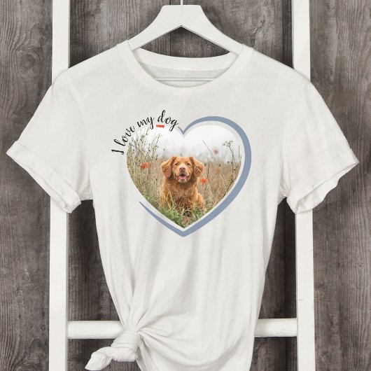 Ik hou van mijn hond-hart foto T-Shirt