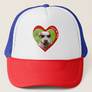 Ik hou van mijn hond Hart Foto Trucker Pet