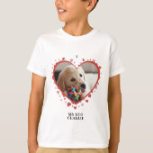 Ik hou van mijn hond hart met foto en naam van een t-shirt (Voorkant)