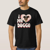 Ik hou van mijn hond hartfoto t-shirt (Voorkant)