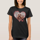 Ik hou van mijn hond hartfoto zwart t-shirt (Voorkant)