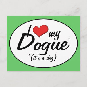 Ik hou van mijn hond (het is een hond) briefkaart