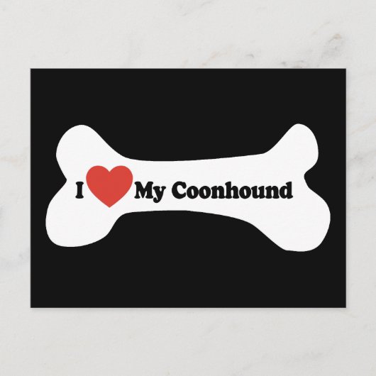 Ik hou van mijn hond - hondenbot briefkaart (Voorkant)