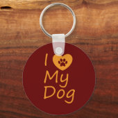 Ik hou van mijn hond | HONDENLIEFHEBBER Sleutelhanger (Voorkant)