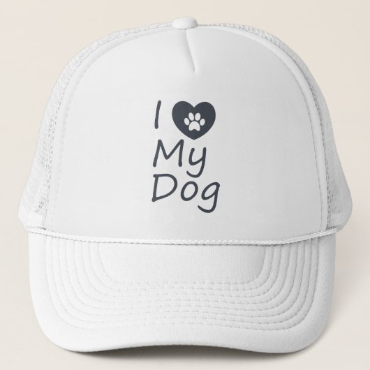 Ik hou van mijn hond | HONDENLIEFHEBBER Trucker Pet (Voorkant)