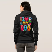 Ik hou van mijn hond hoodie (Achterkant volledig)