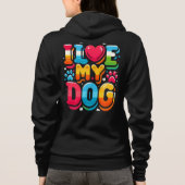 Ik hou van mijn hond hoodie (Achterkant)