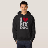 Ik hou van mijn hond hoodie (Voorkant volledig)