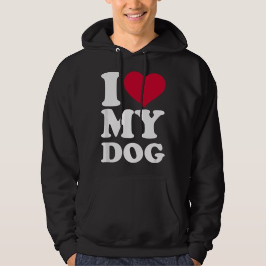 Ik hou van mijn hond hoodie (Voorkant)