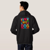 Ik hou van mijn hond hoodie (Achterkant volledig)