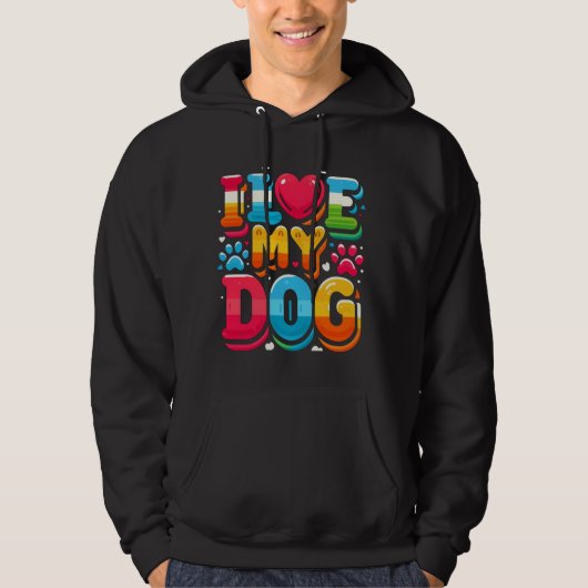 Ik hou van mijn hond hoodie (Voorkant)