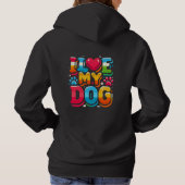 Ik hou van mijn hond hoodie (Achterkant)