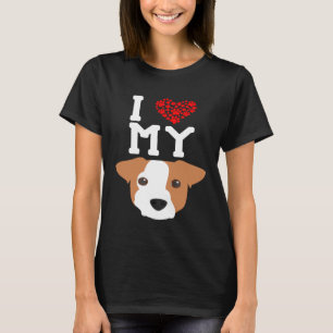 Ik hou van mijn hond Jack Russell Terrier dierenli T-shirt