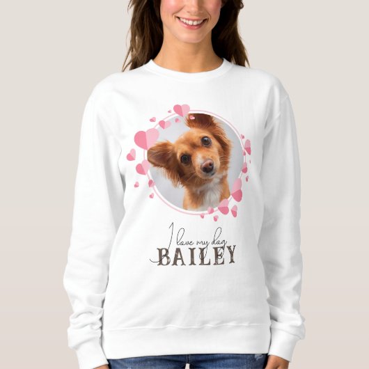 Ik hou van mijn hond / kat citaat met aangepaste f trui (Voorkant)