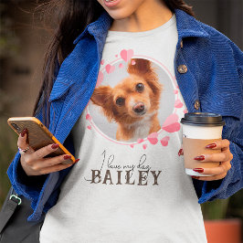 Ik hou van mijn hond kat konijn aangepaste huisdie t-shirt