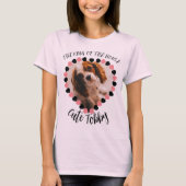 Ik hou van mijn hond kattenhart gevormd pet tekstf t-shirt (Voorkant)