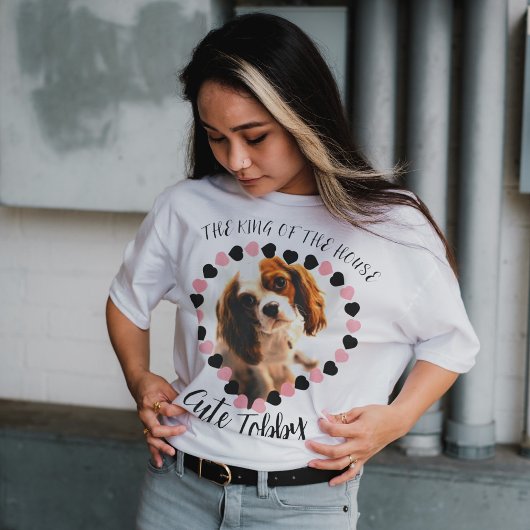 Ik hou van mijn hond kattenhart gevormd pet tekstf t-shirt